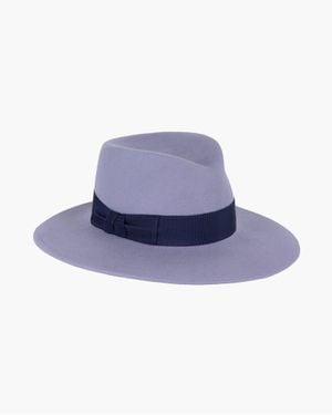 Eric Javits Wool Zora Felt Fedora Hat For - Blue