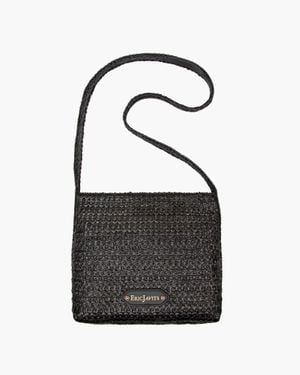Eric Javits Lil Koko Woven Raffia Crossbody Bag For - Black