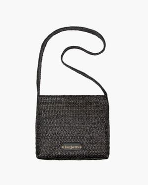 Eric Javits Lil Koko Raffia Rollable Bag - Black