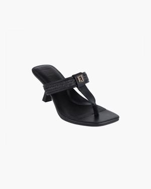 Eric Javits Logo Thong Espadrilles, For - Black