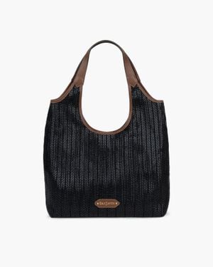 Eric Javits Aura Ii Leather Handbag - Black