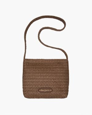 Eric Javits Lil Koko Raffia Rollable Bag - Brown
