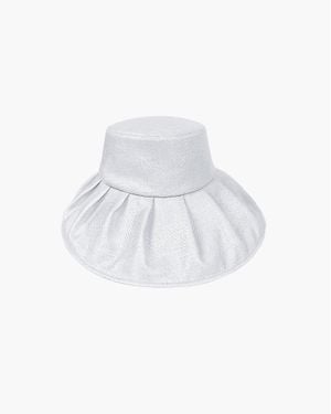 Eric Javits Straw Sun Hat, Brim, Upf 50+ Protection - White