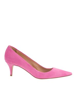 J.Crew Dulci Suede Kitten Heels - Pink
