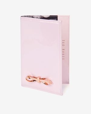 Ted Baker Patent Passport Holder - Pink