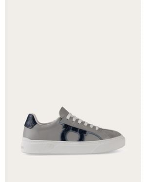 Ferragamo Gancini Low Cut Sneaker - Gray