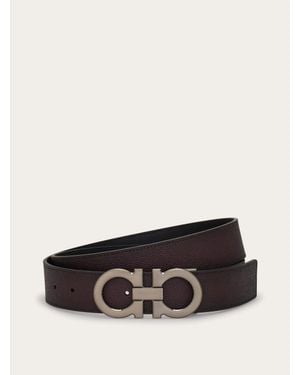 Ferragamo Reversible And Adjustable Gancini Belt - Multicolor