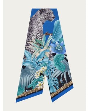 Ferragamo Felines Print Bandeau - Blue