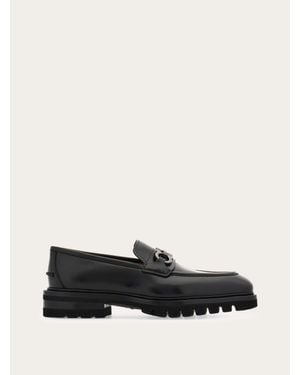 Ferragamo Herren Loafer Mit Gancini-Ornament Größe - Schwarz