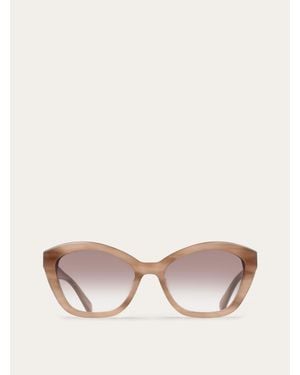 Ferragamo Butterfly Frame Sunglasses - Natural