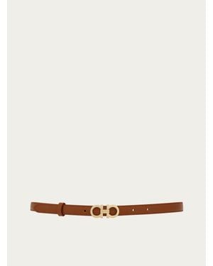 Ferragamo Gancini Fixed Belt - White