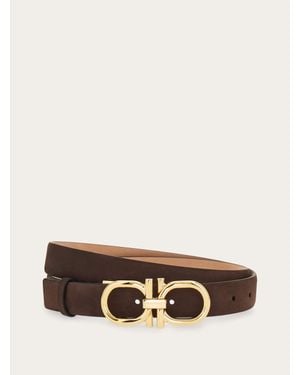 Ferragamo Adjustable Gancini Belt - Brown