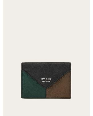 Ferragamo Colour Block Credit Card Holder - Multicolour