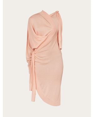Ferragamo Asymmetric Dress in Red | Lyst