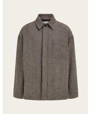 Ferragamo Herren Overshirt - Grau