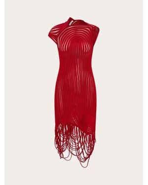 Ferragamo Asymmetric Dress - Red
