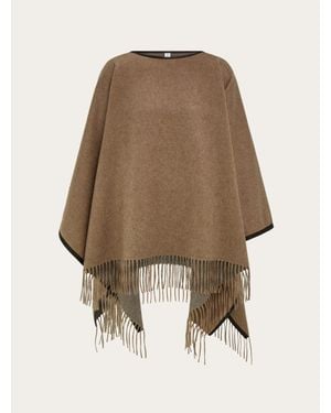 Ferragamo Cashmere Cape - Natural