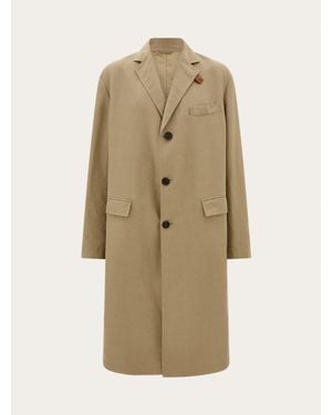 Ferragamo Linen Blend Duster - Natural