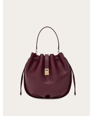 Ferragamo Hug Bucket Bag - Purple