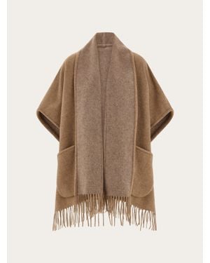 Ferragamo Damen Kaschmir-Cape - Natur