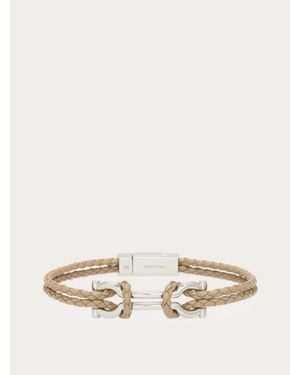 Ferragamo Double Gancini Bracelet (20Cm) - Natural