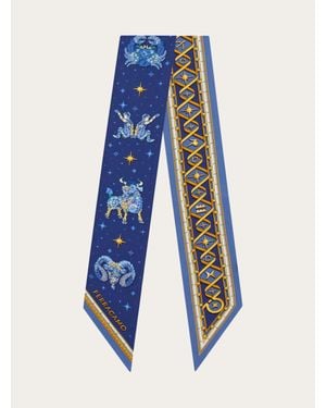 Ferragamo Horoscope Print Mini Bandeau - Blue
