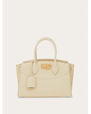 Ferragamo Donna New Studio Soft Bag (M) - Neutro