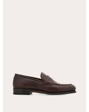 Ferragamo Uomo Mocassino Penny Tramezza Taglia - Bianco
