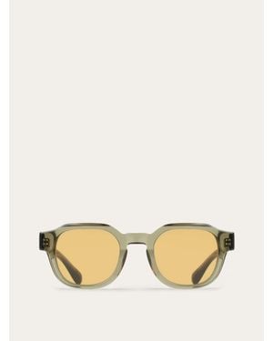 Ferragamo Round Frame Sunglasses - Natural