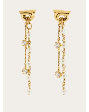 Ferragamo Double Drop Earrings - Natural