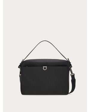 Ferragamo Uomo Borsa Messenger Gancini - Nero