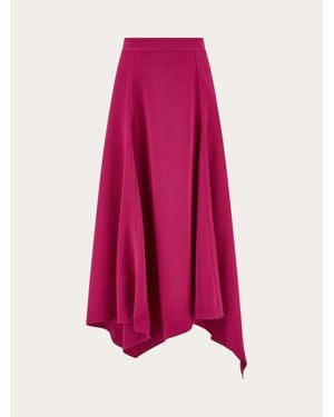 Ferragamo Handkerchief Midi Skirt - Pink