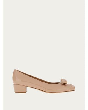 Ferragamo Vara Bow Pump - Natural