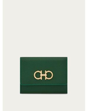 Ferragamo Donna Portafoglio Trifold - Verde