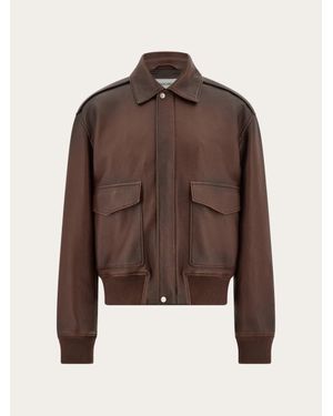 Ferragamo Leather Blouson - Brown