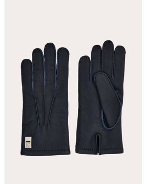 Ferragamo Lined Gloves - Blue