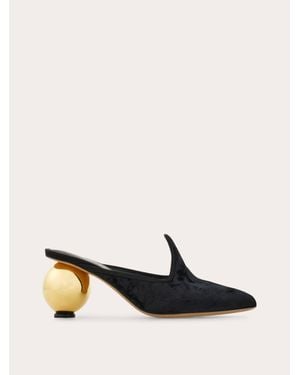 Ferragamo Spherical Heel Mule .5 - Natural