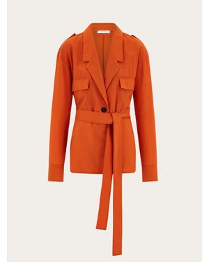 Ferragamo Damen Destrukturierter Blazer - Orange