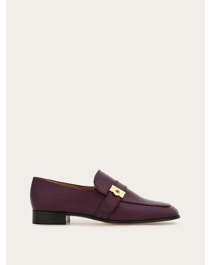 Ferragamo Hug Buckle Loafer Mule .5 - Purple