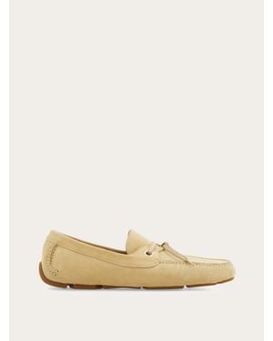 Ferragamo Laced Driver - Natural
