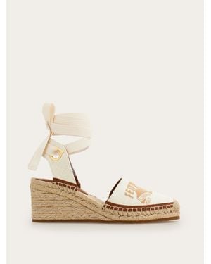 Ferragamo Wedge Espadrille - Natural