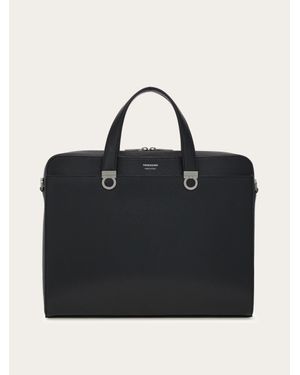Ferragamo Gancini Briefcase - Black