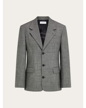 Ferragamo Single Breasted Blazer - Gray