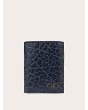 Ferragamo Gancini Credit Card Holder - Blue