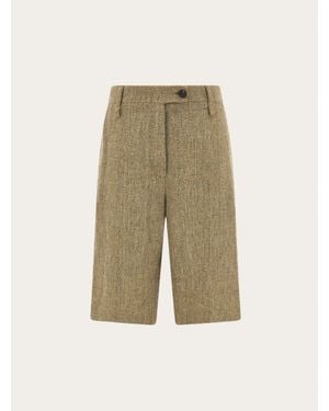 Ferragamo Tailored Bermuda Shorts - Natural