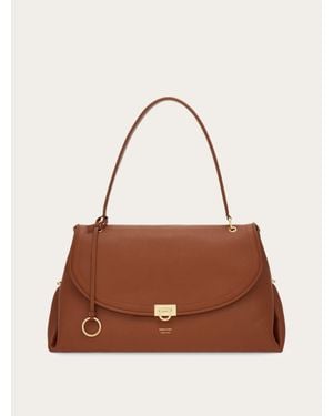 Ferragamo Sofia 2026 Shoulder Bag (L) - Brown