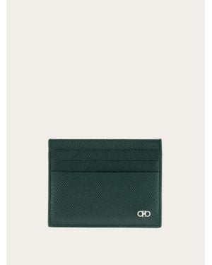 Ferragamo Gancini Credit Card Holder - Green
