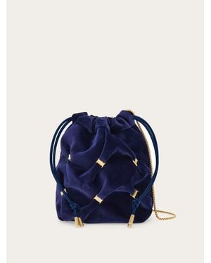 Ferragamo Mini Varini Mini Bucket Bag - Blue