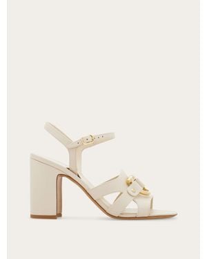 Ferragamo Gancini Ornament Sandal .5 - Natural
