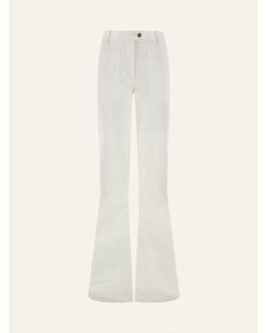 Ferragamo Five Pocket Trouser - White